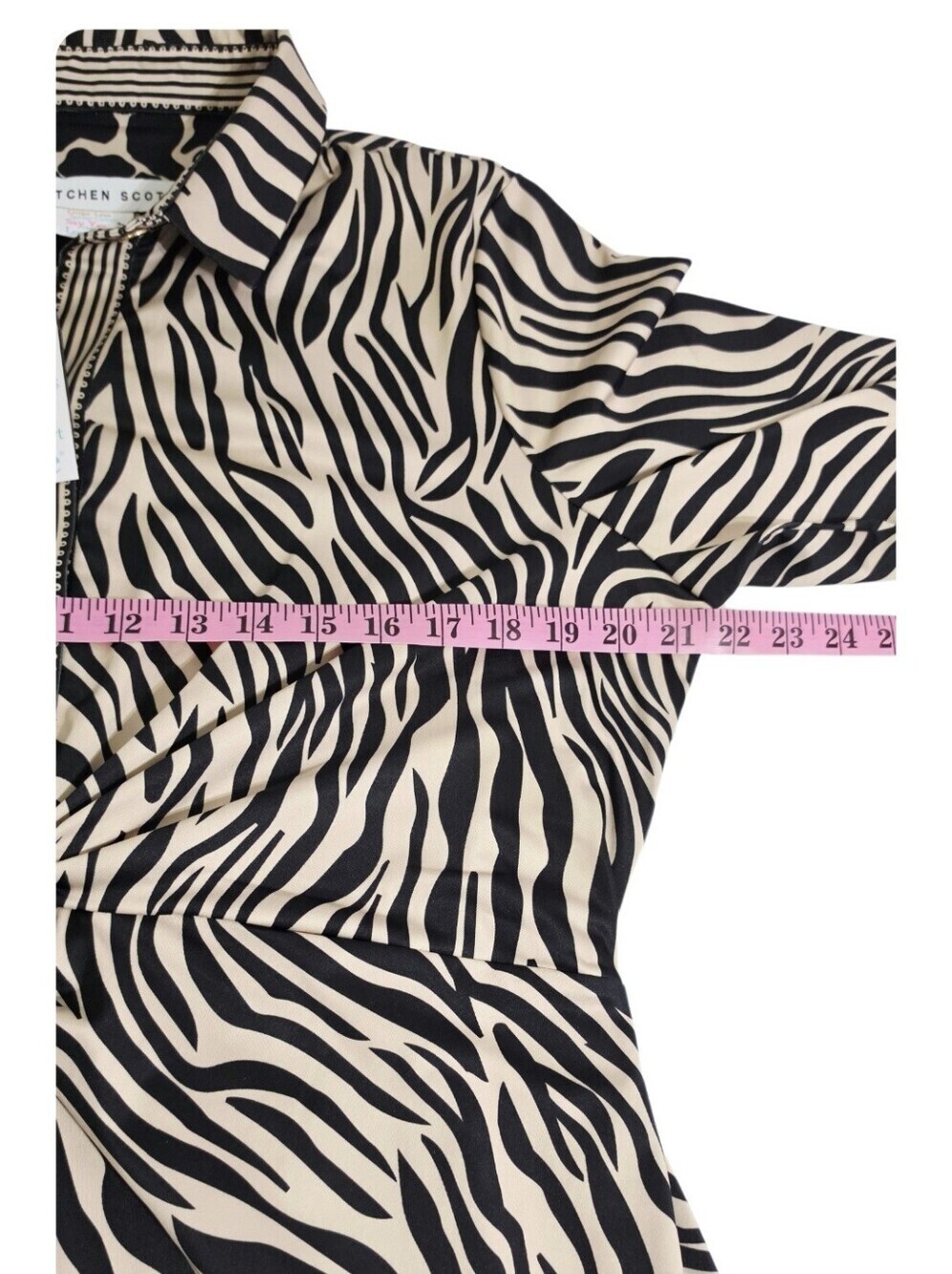 NEW Gretchen Scott Twist & Shout Dress XXL Goddess Zebra Animal Print Plus Size - Picture 8 of 16